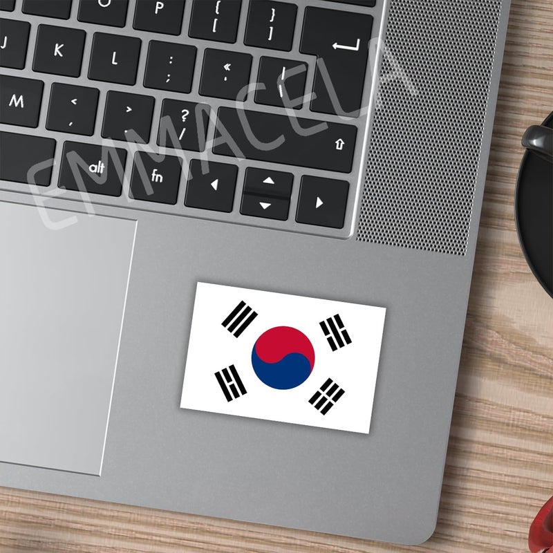 EMMACELA (3PCS) South Korea Flag stickers, Countries Flag Stickers - Waterproof Vinyl Decals For Laptops, Tumblers, Water Bottles, Books, Scrapbooks, Size 3 x 2 Inch - Image 4